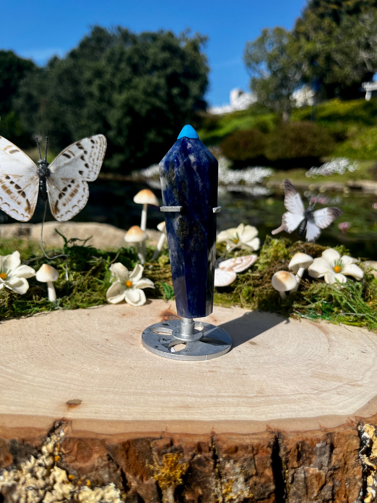 Sodalite Wand and Stand