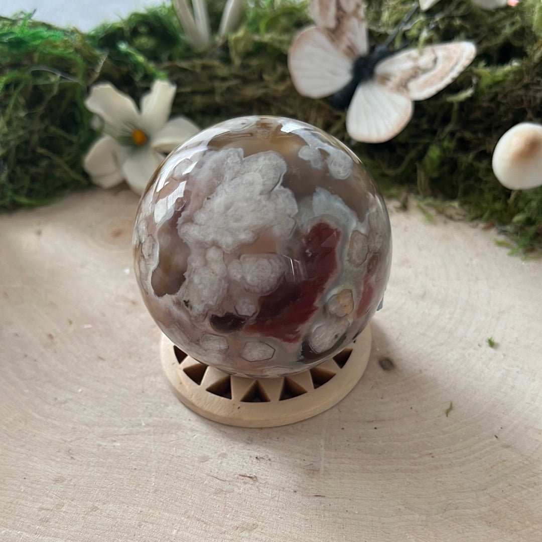 Flower Agate Sphere