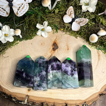 Snowflake Fluorite Point