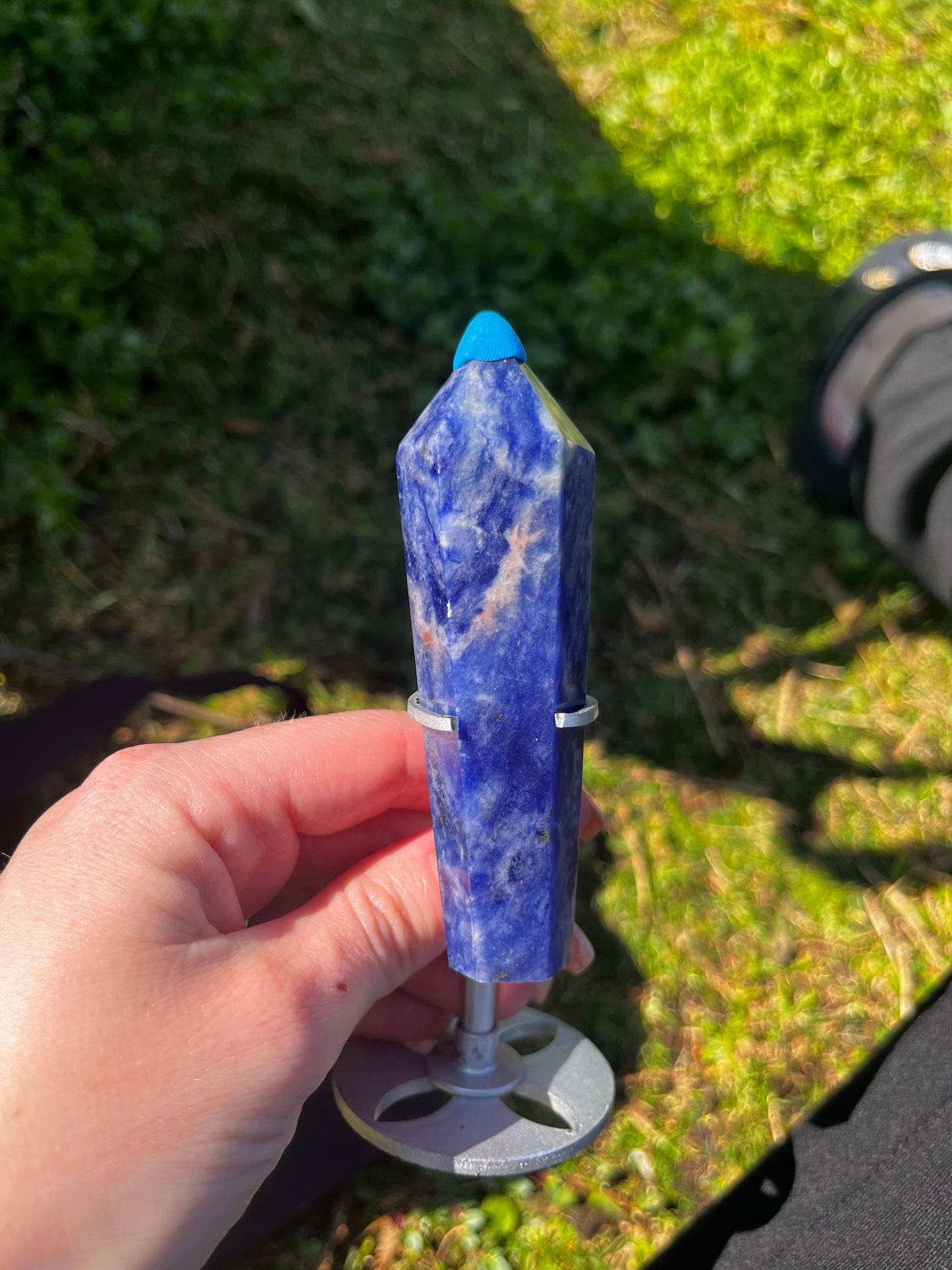 Sodalite Wand and Stand