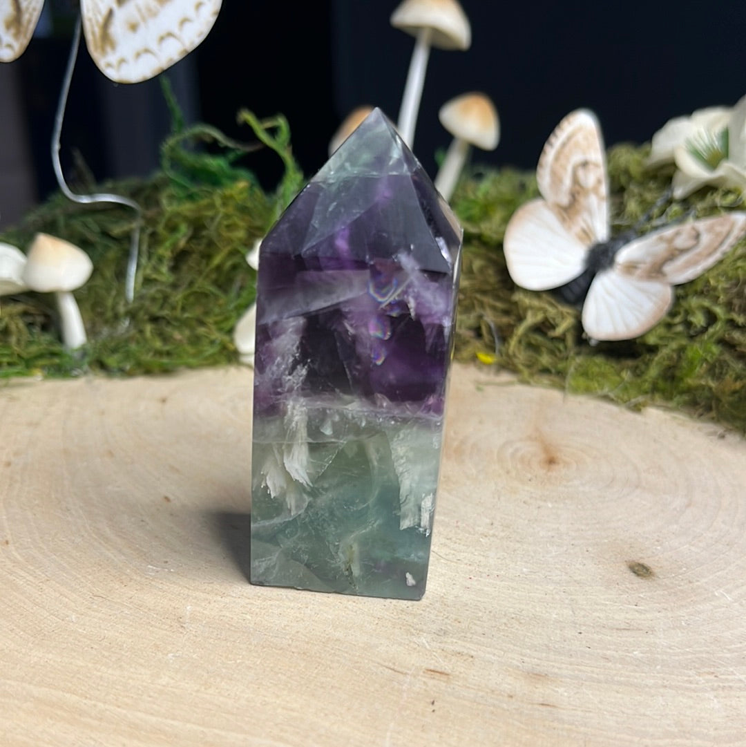 Snowflake Fluorite Point