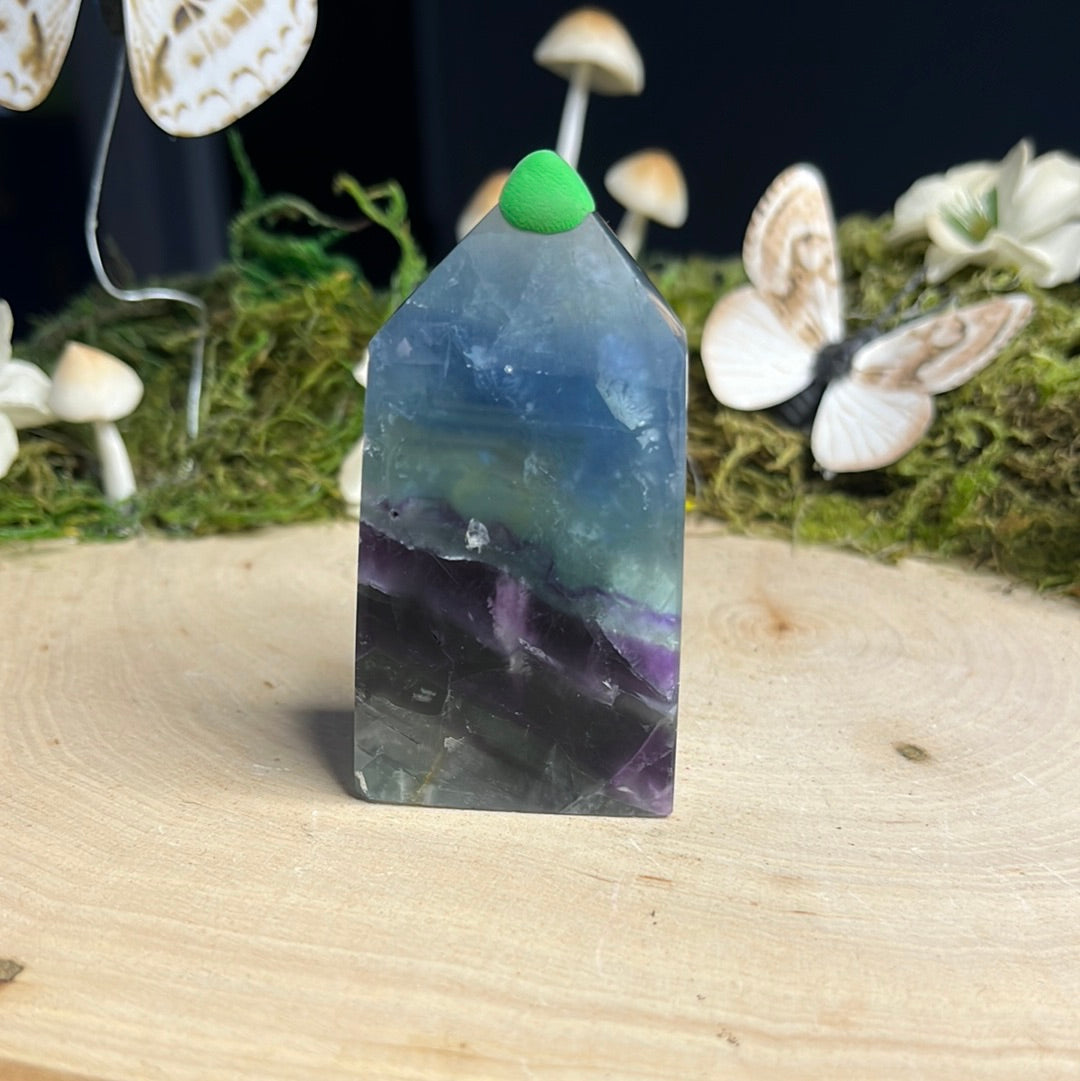 Snowflake Fluorite Point