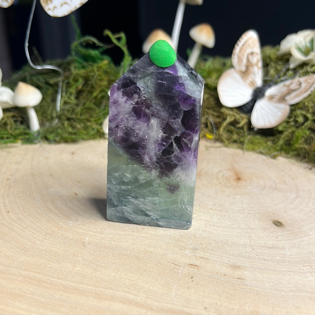 Snowflake Fluorite Point