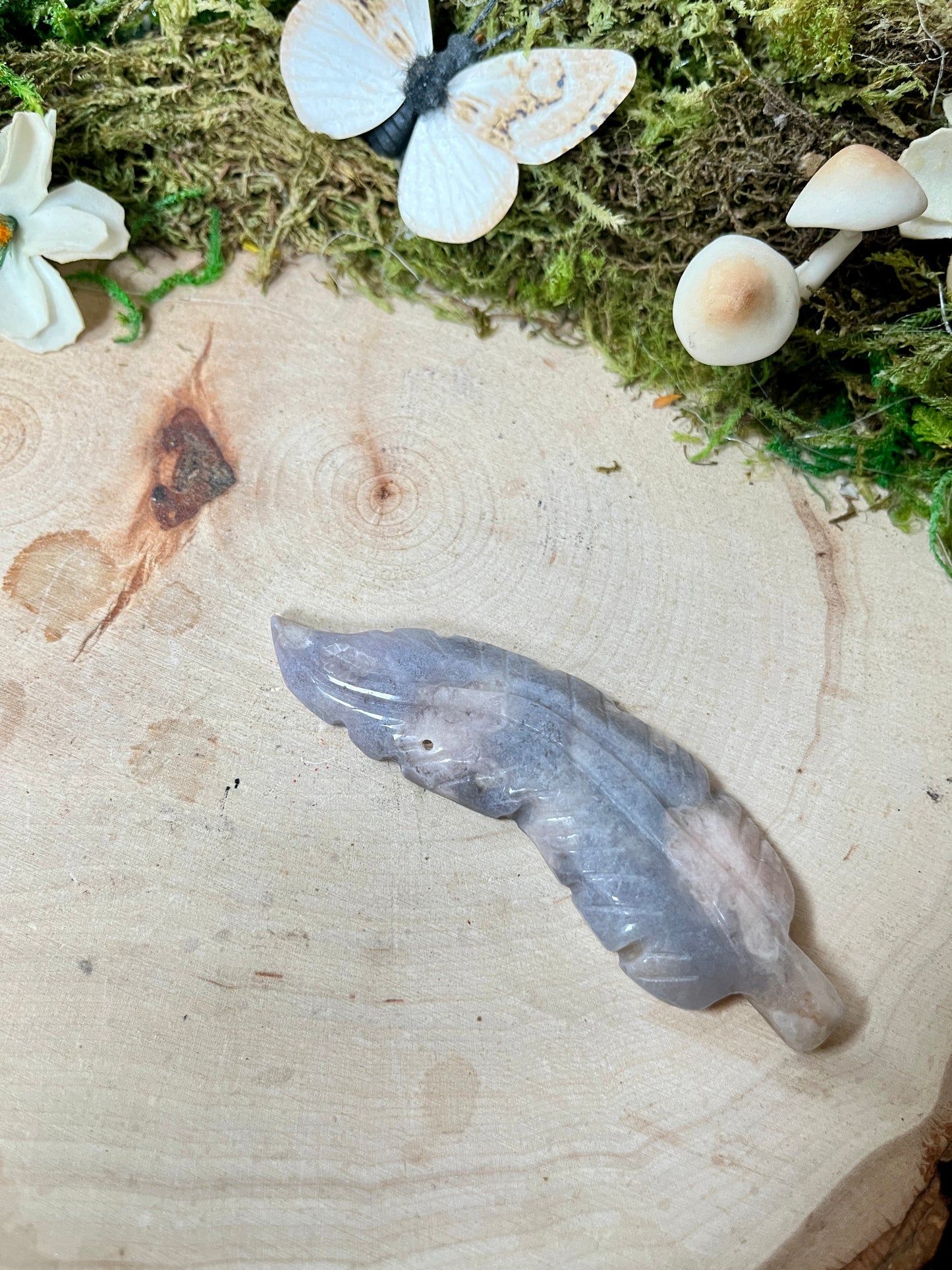 Flower Agate Feather