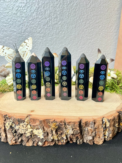 Obsidian Chakra tower