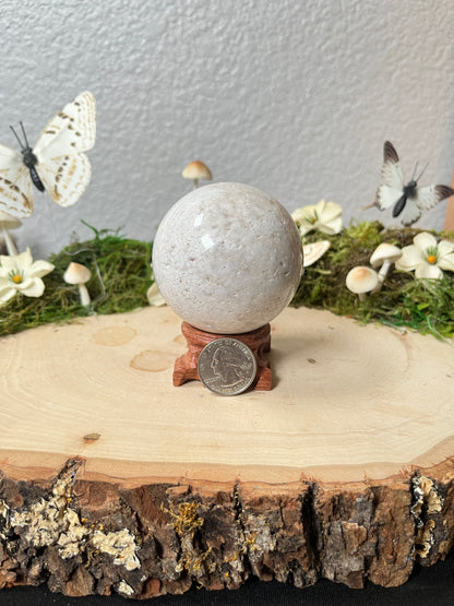 Pink Amethyst and Flower Agate Sphere