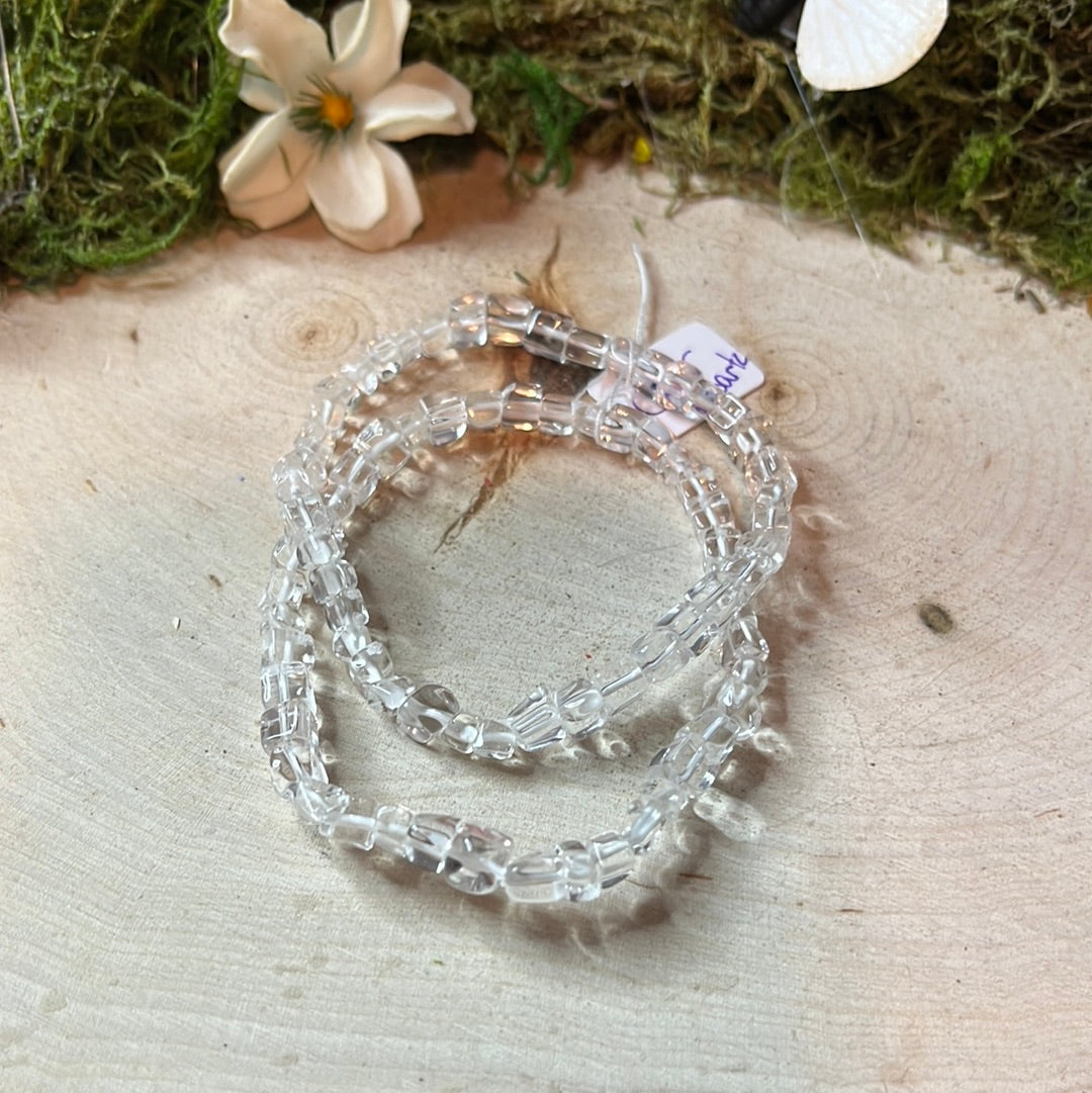 Clear Quartz Cube Bracelet